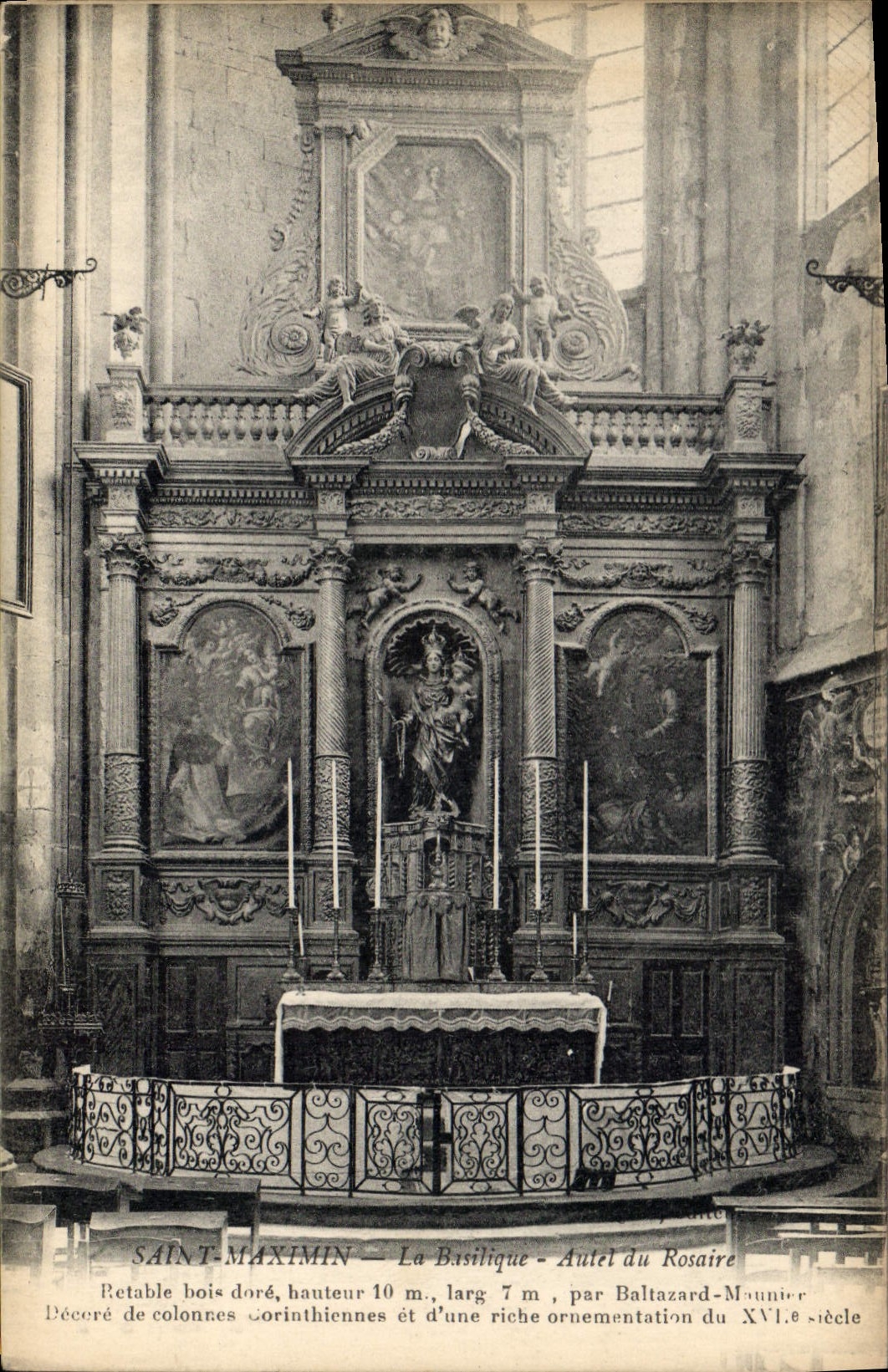 CPA Saint Maximin la Basilique Autel du Rosaire 