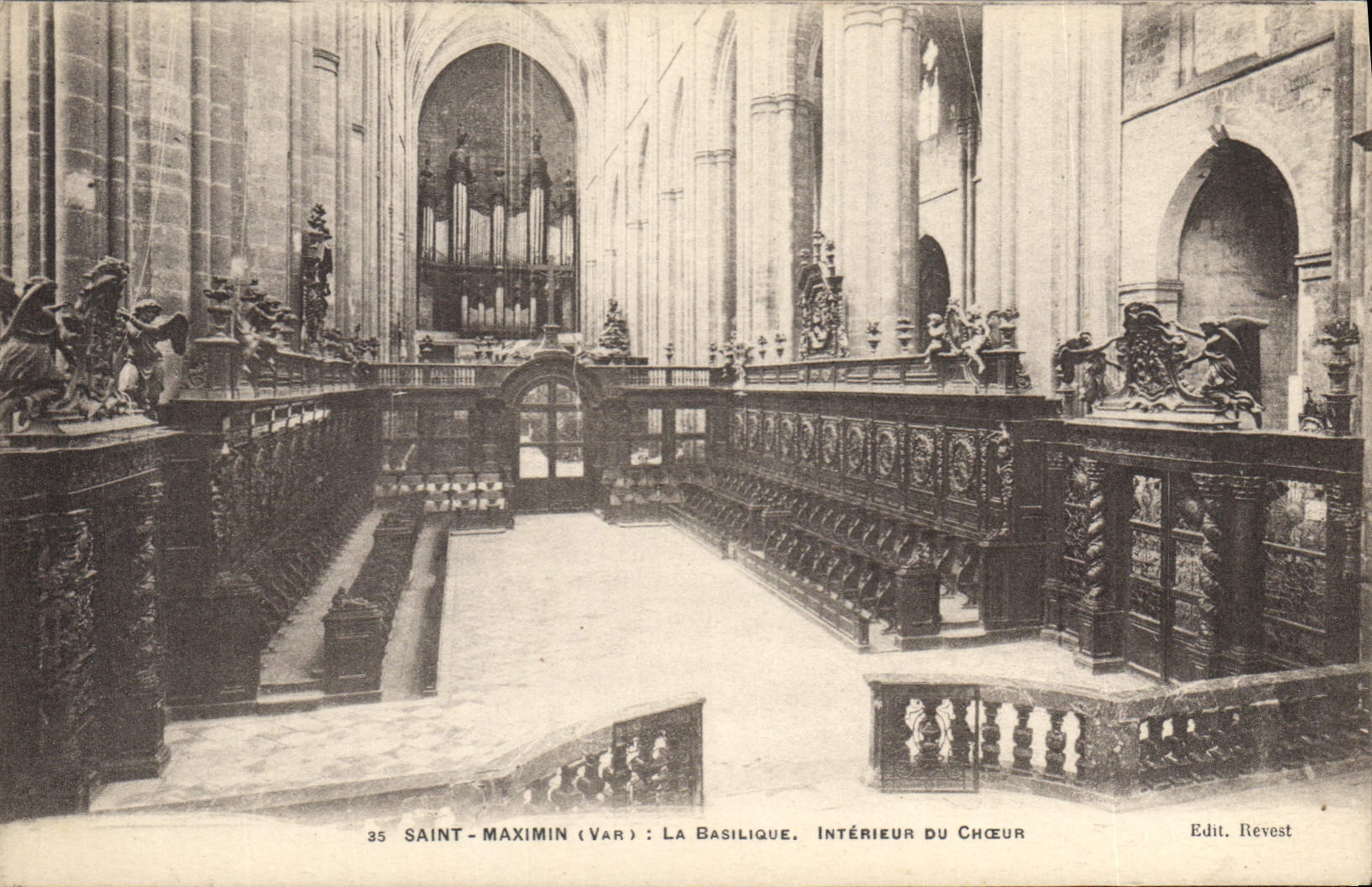 CPA Saint Maximin Var la Basilique interieur du Choeur Orgue