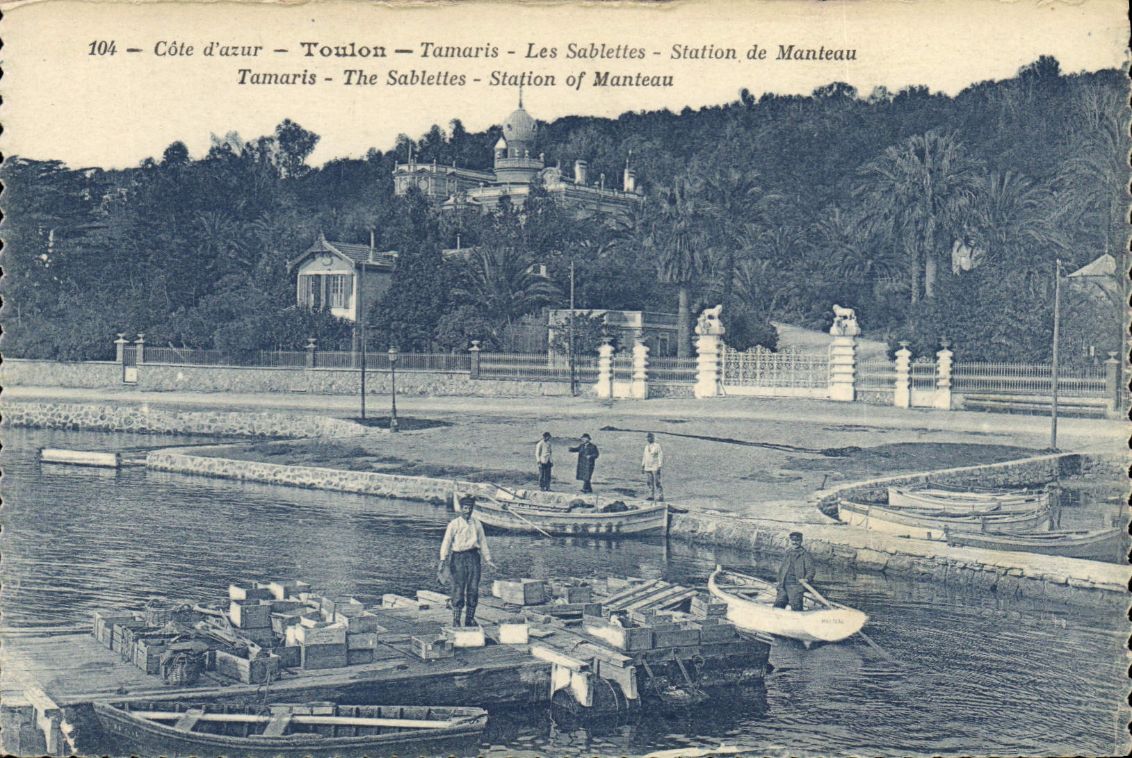 CPA Cote d'Azur Environs de Toulon Tamaris Les Sabletties Station de Manteau Tamaris