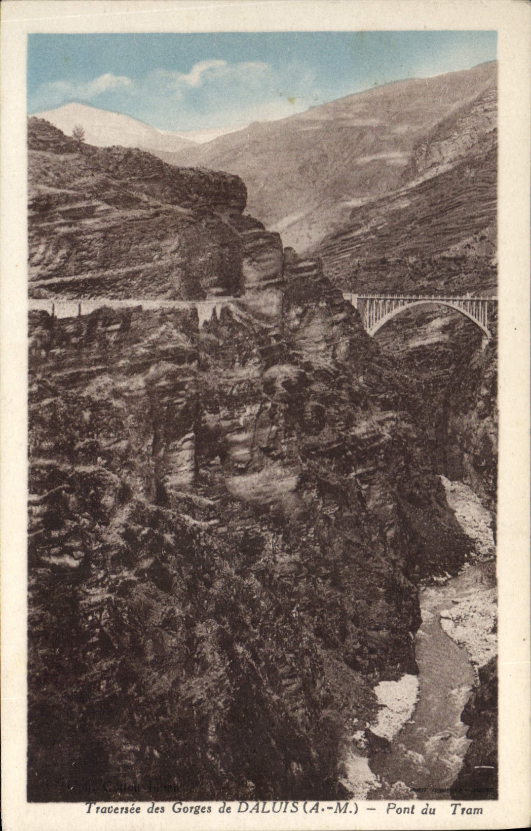 CPA Traverse des Gorges de Daluis A M Pont du Train