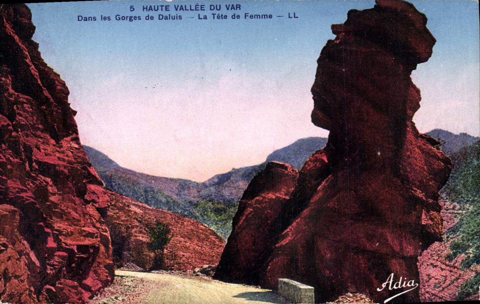 CPA Haute Vallee du Var Dans les Gorges de Daluis La Tete de Femme  
