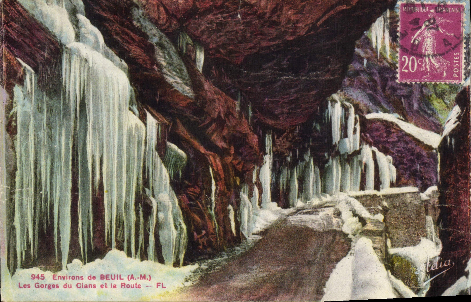 CPA Environs de Beuil A M Les Gorges du Cians et la Route 