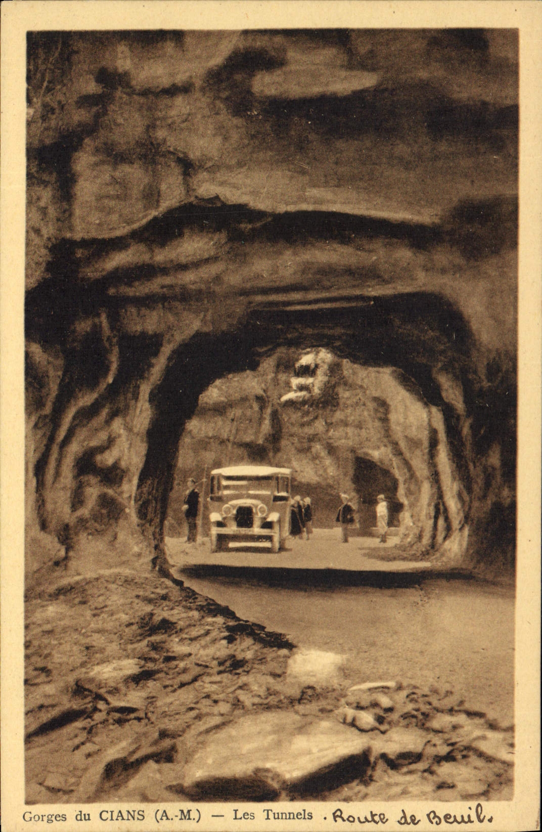 CPA Gorges du Cians A M Les Tunnels Route de Beuil 