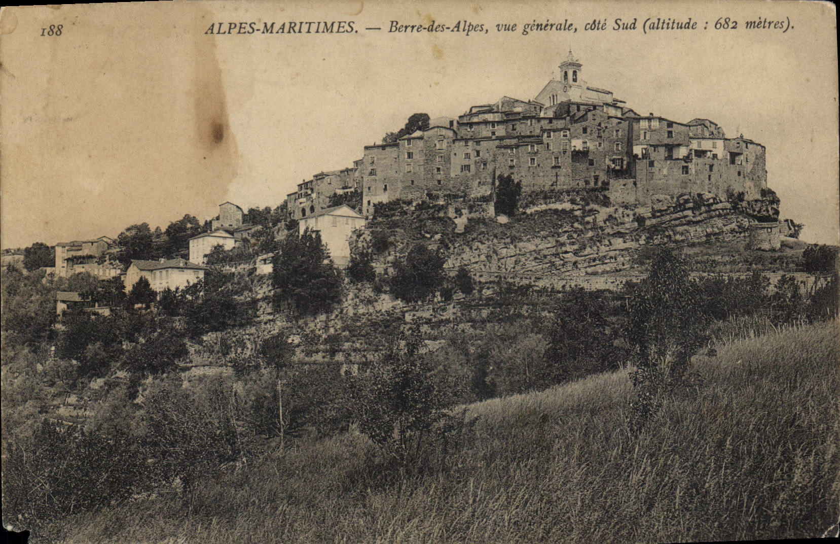 CPA Alpes Maritimes Barre des Alpes vue generale