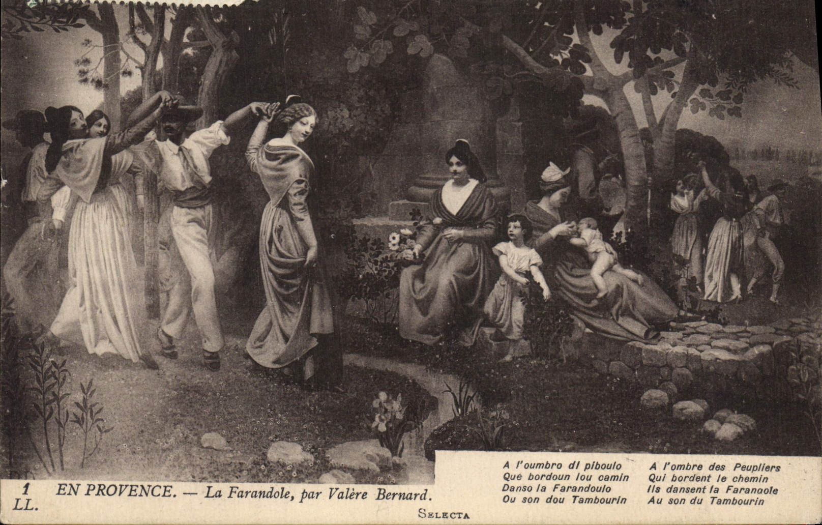 CPA En Provence La Farandole par Valere Bernard