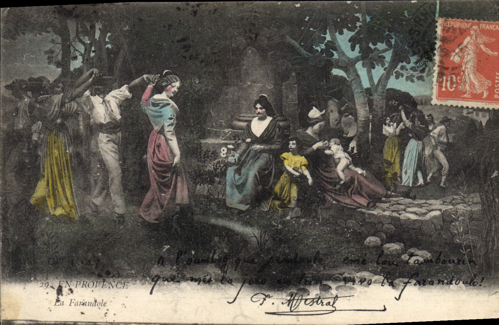 CPA En Provence La Farandole 