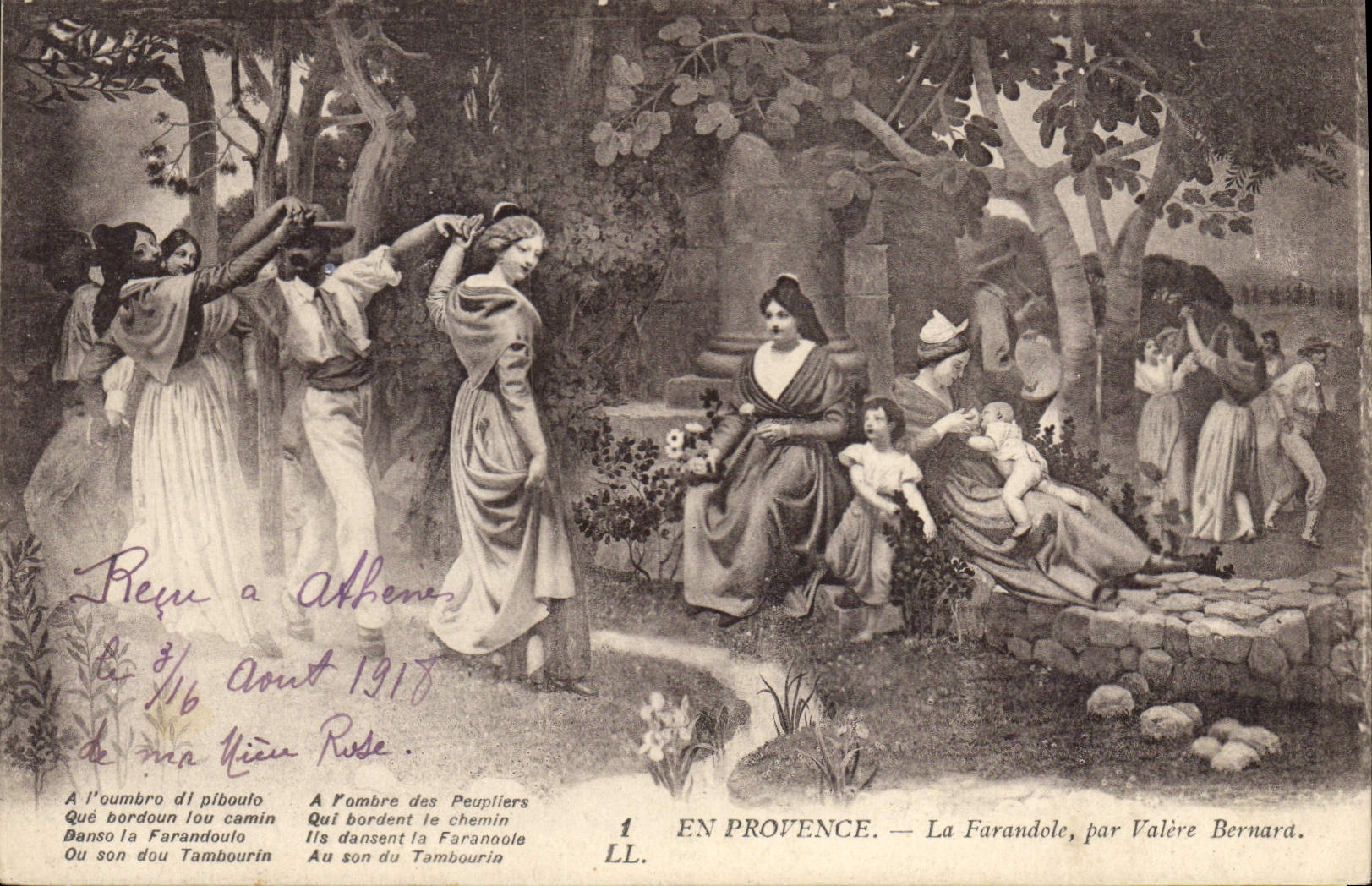 CPA En Provence La Farandole par Valere Bernard