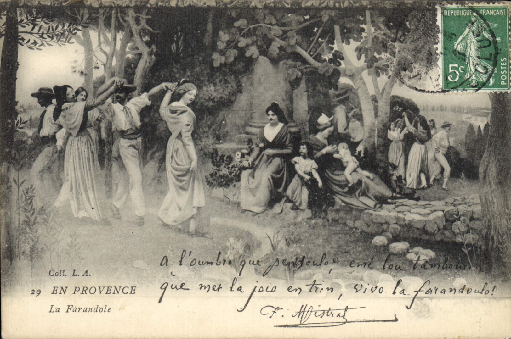 CPA En Provence La Farandole 