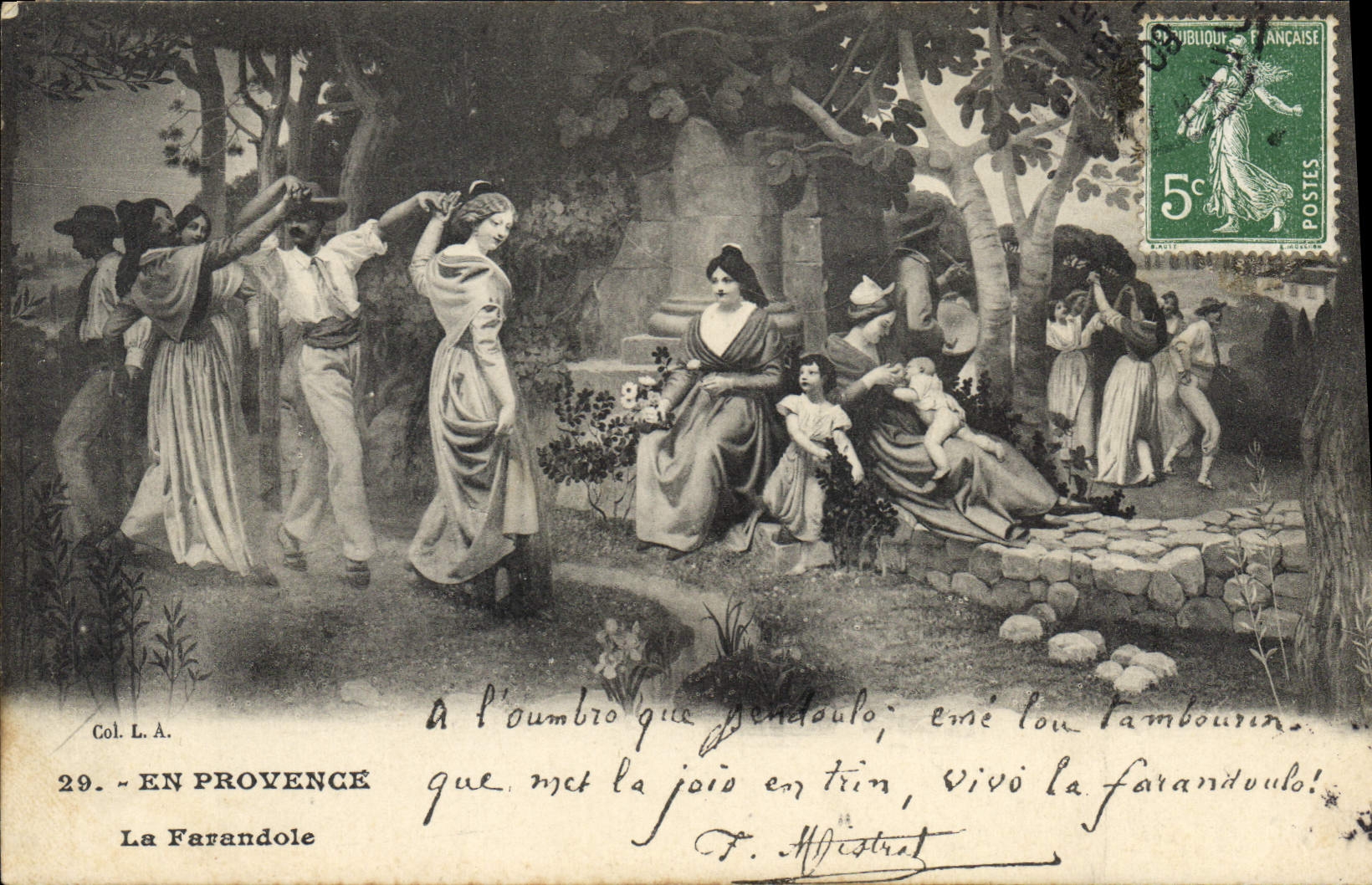 CPA En Provence La Farandole 