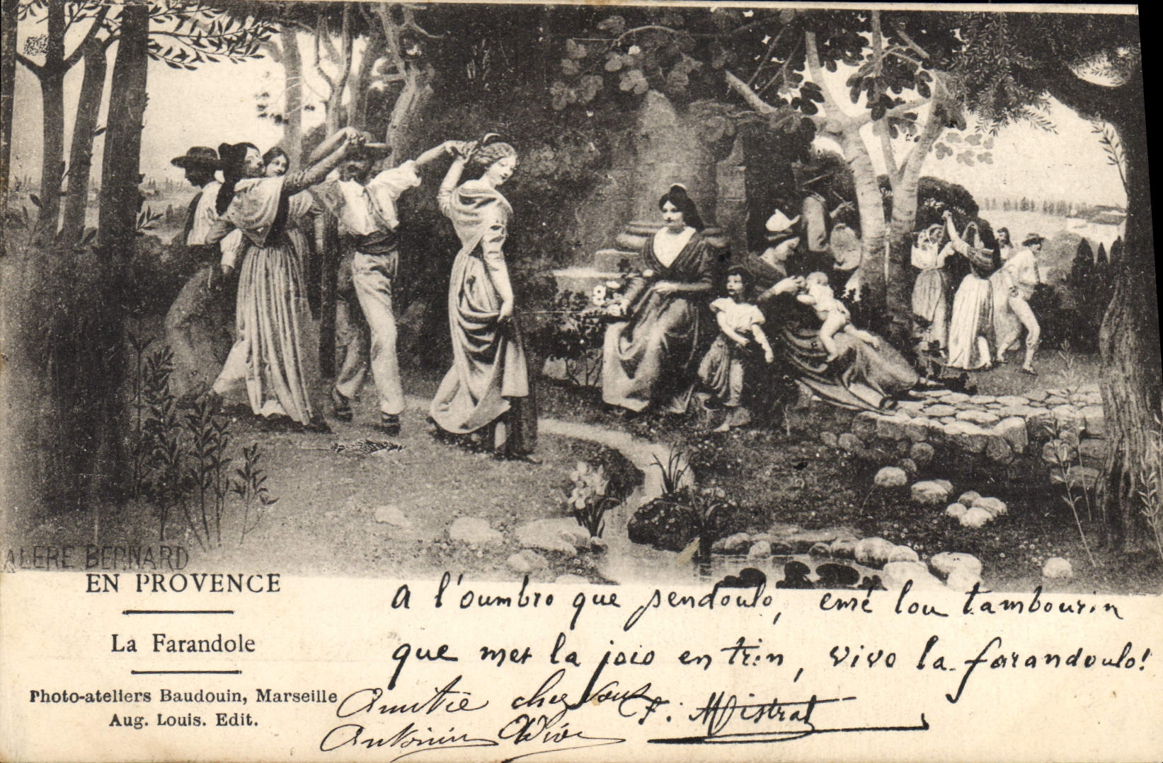 CPA En Provence La Farandole 