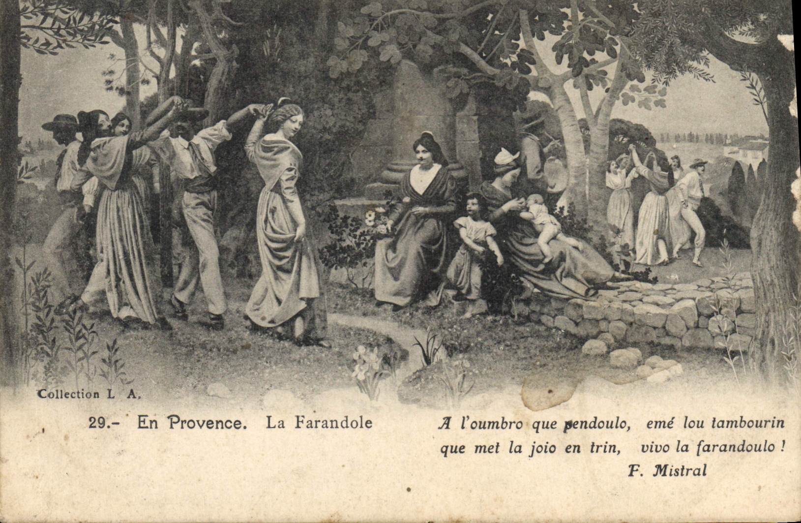 CPA En Provence La Farandole 