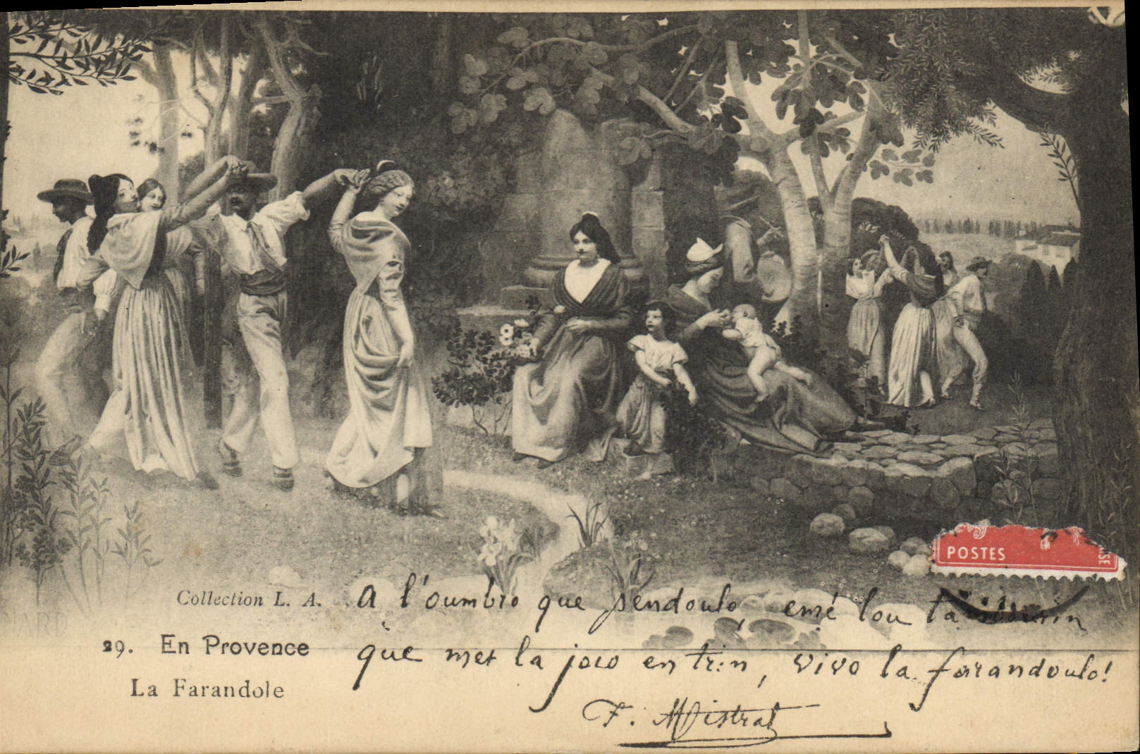 CPA En Provence La Farandole 