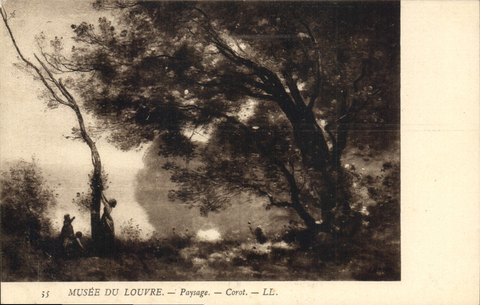 CPA Musee du Louvre Paysage Corot 