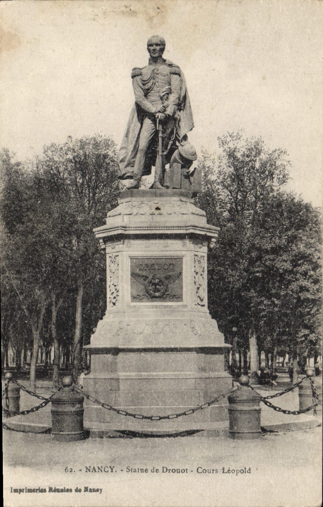 CPA Nancy Staue de Drouot Cours Leopold 
