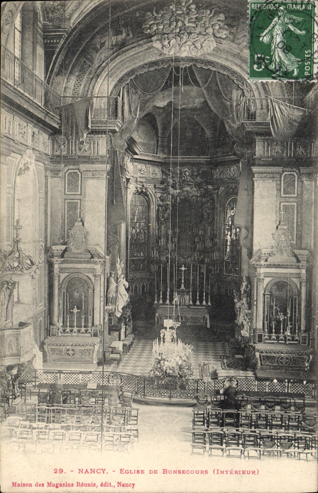 CPA Nancy Eglise de Bonsecours Interieur 