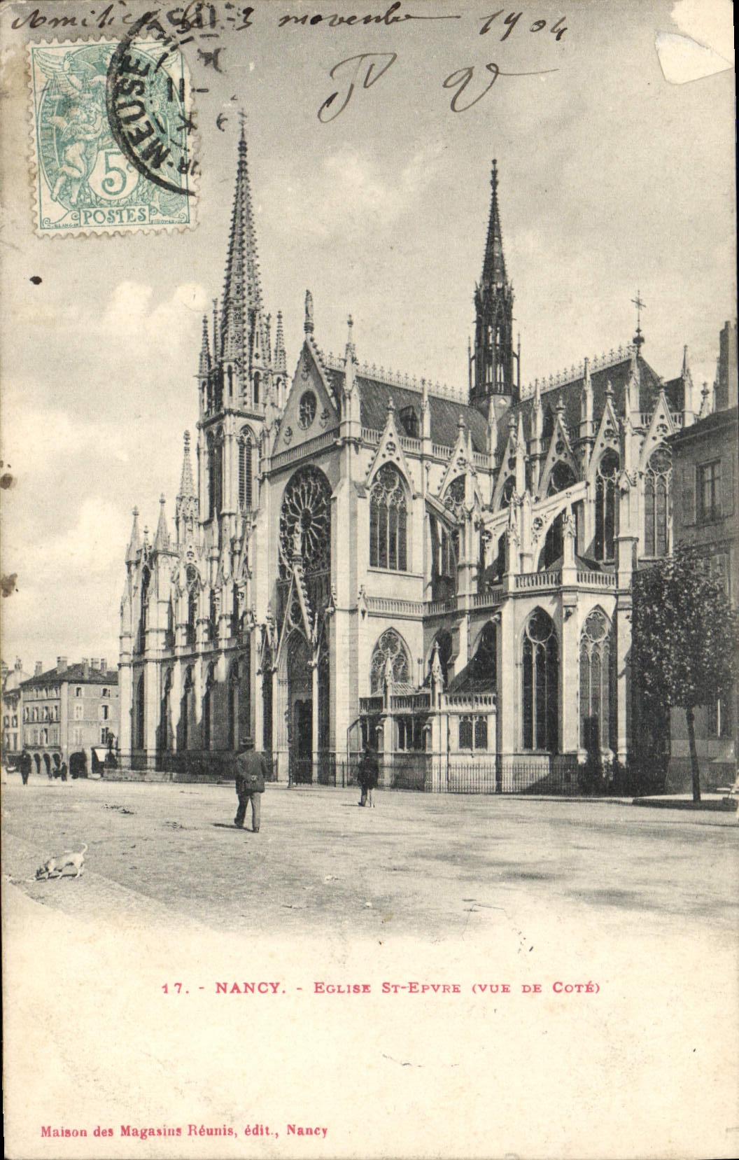 CPA Nancy Eglise St Epvee Vue de Cote 