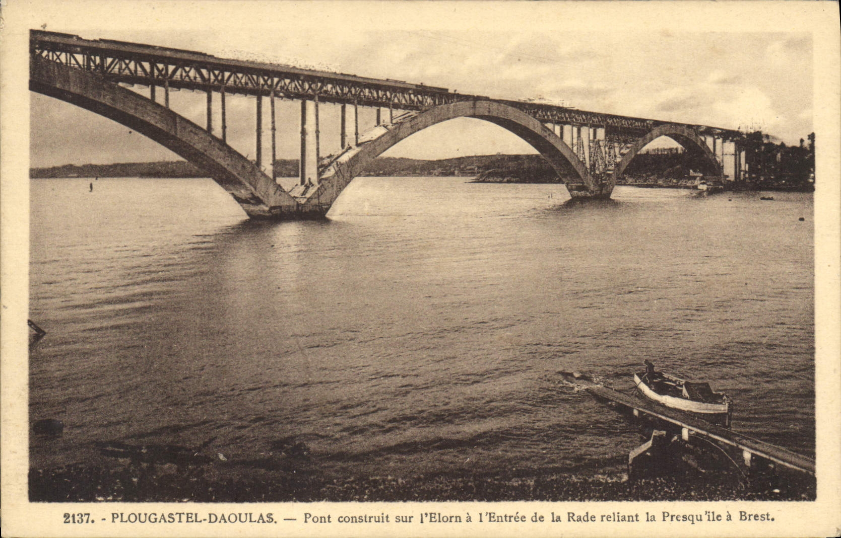 CPA Plougastel Daoulas Pont Construit sur I'Etorn a I'Entree de la Presqu'lle a Brest
