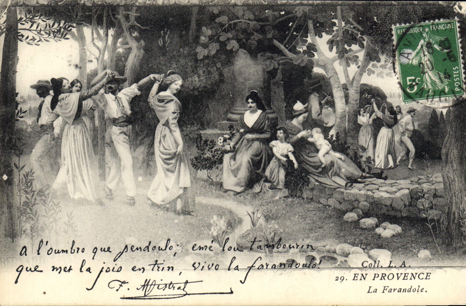 CPA En Provence La Farandole 