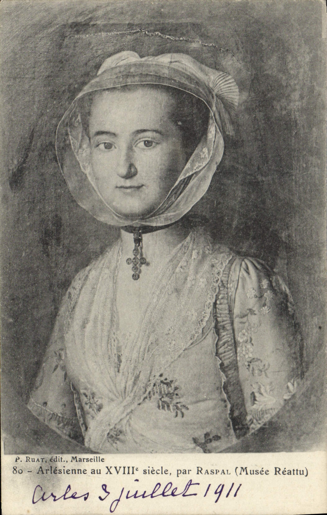 CPA Arlesienne au XVIII siecle par Raspal Musee Reattu 