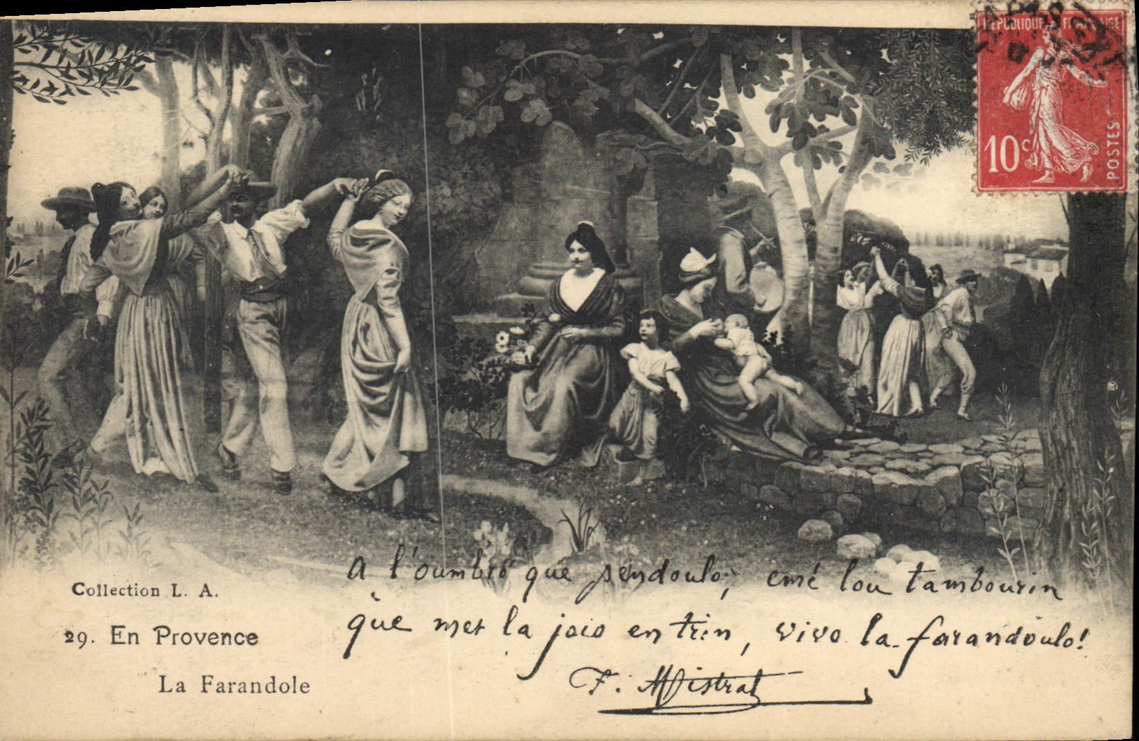 CPA En Provence La Farandole 