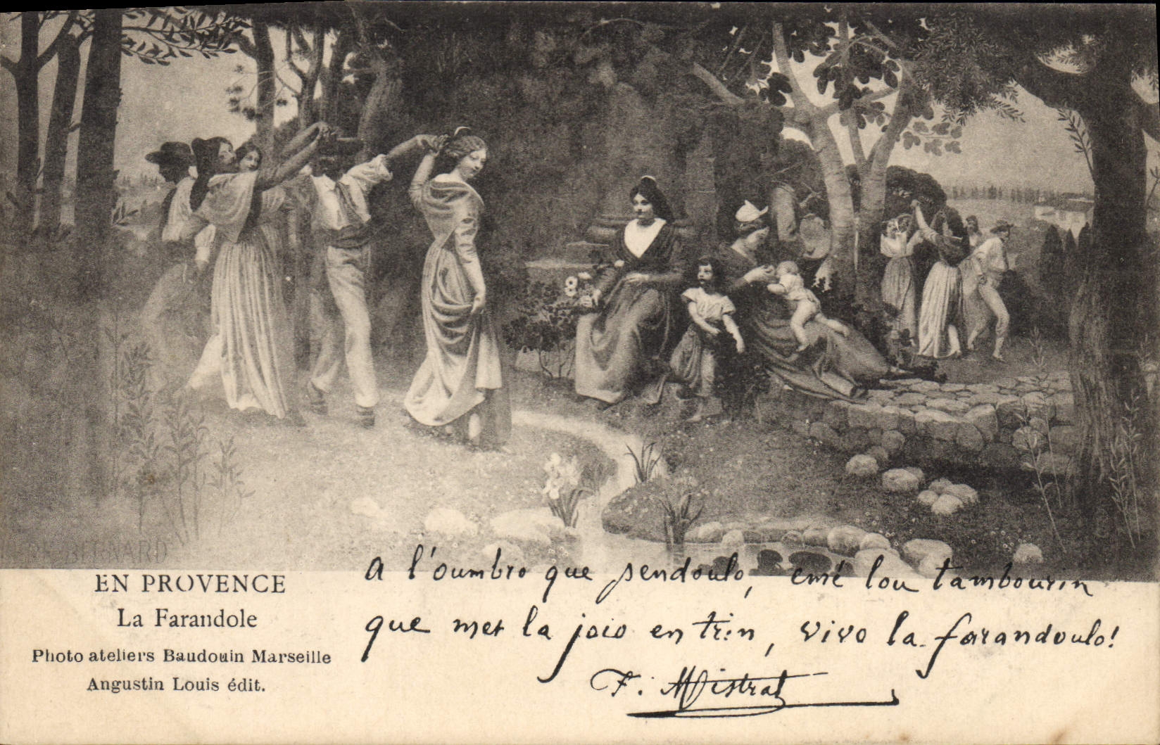 CPA En Provence La Farandole 