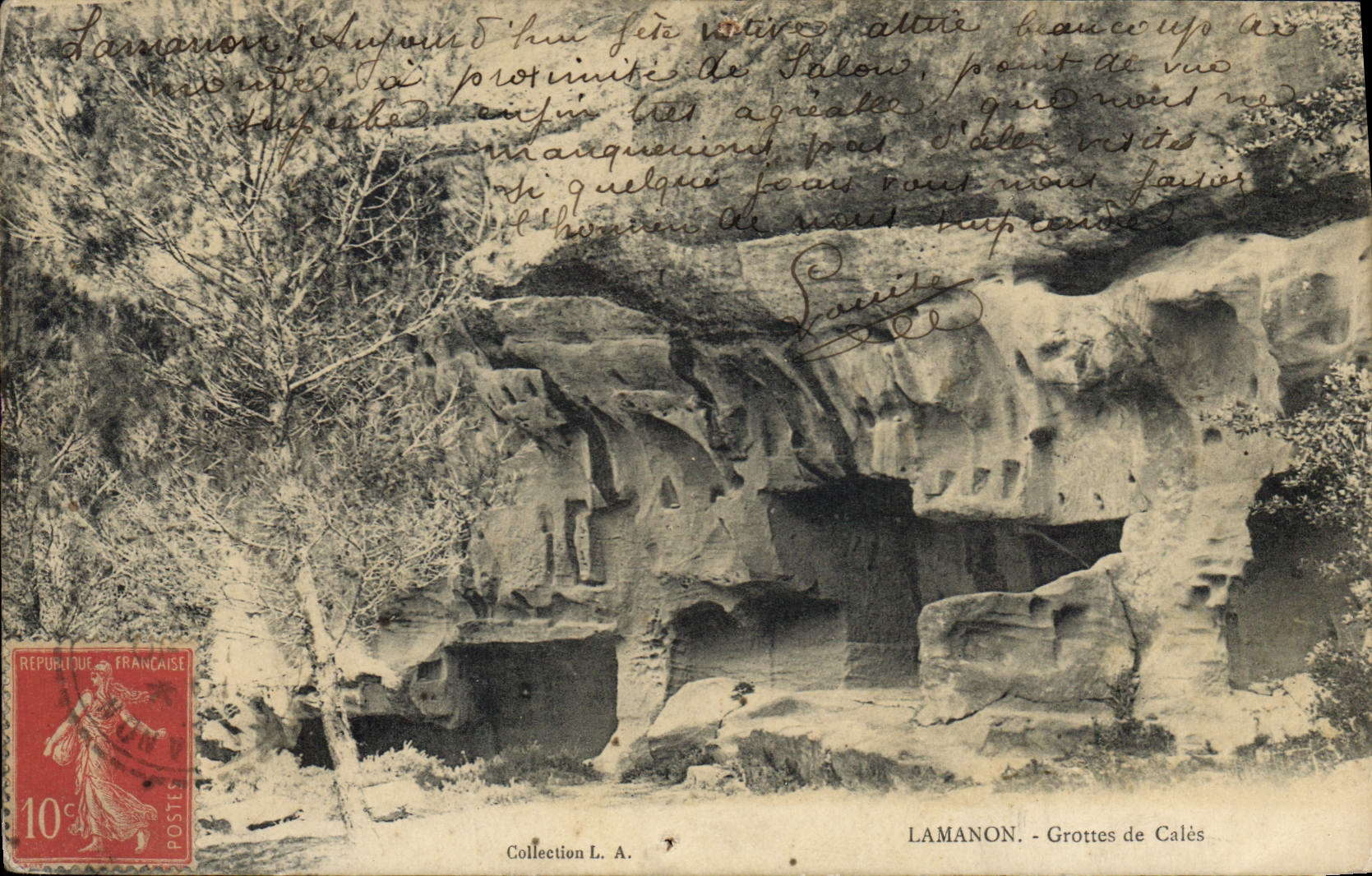 CPA Lamanon Grottes de Cales 