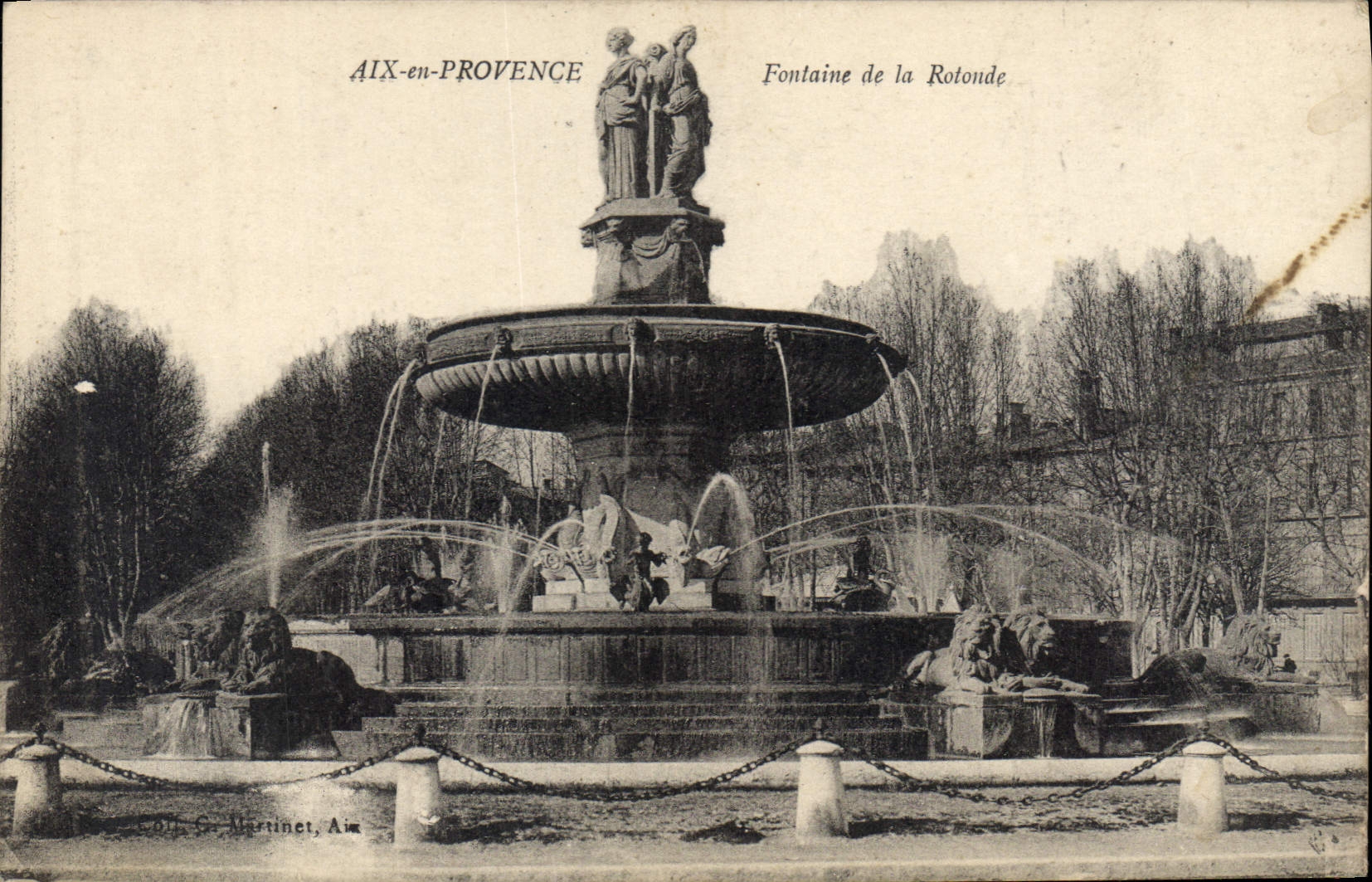 CPA Aix en Provence Fontaine de la Rotonde 