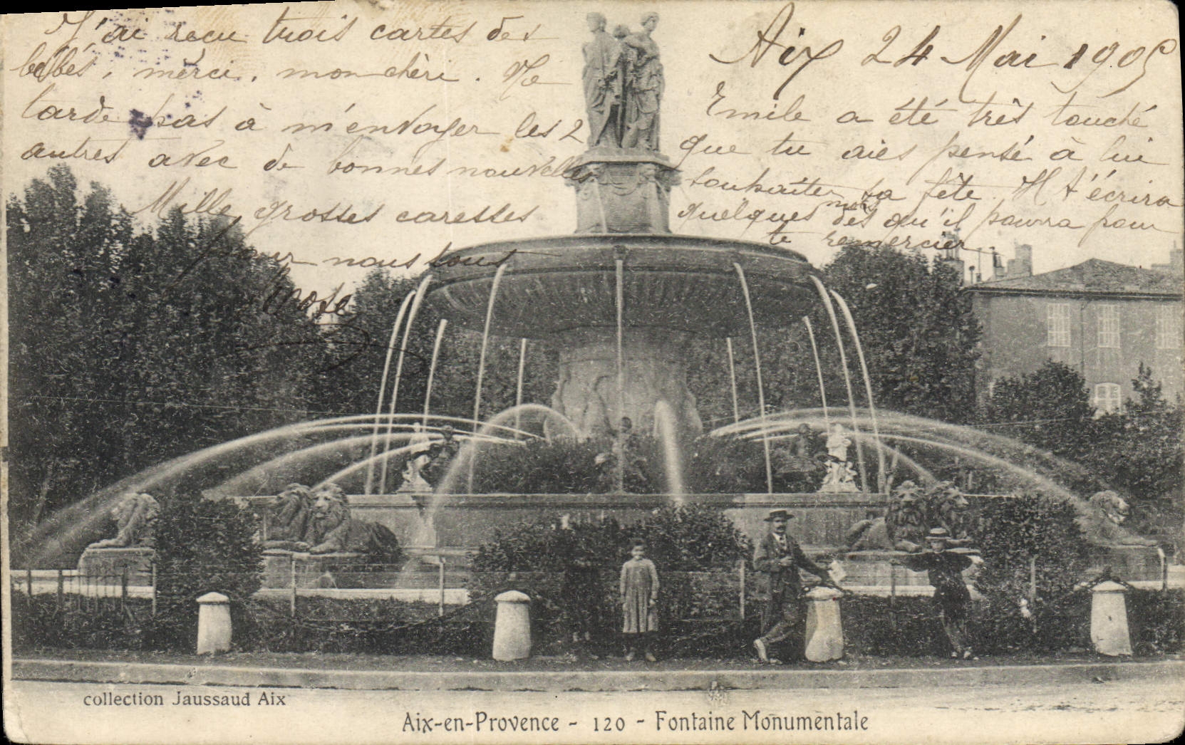 CPA Aix en Provence Fontaine Monumentale 