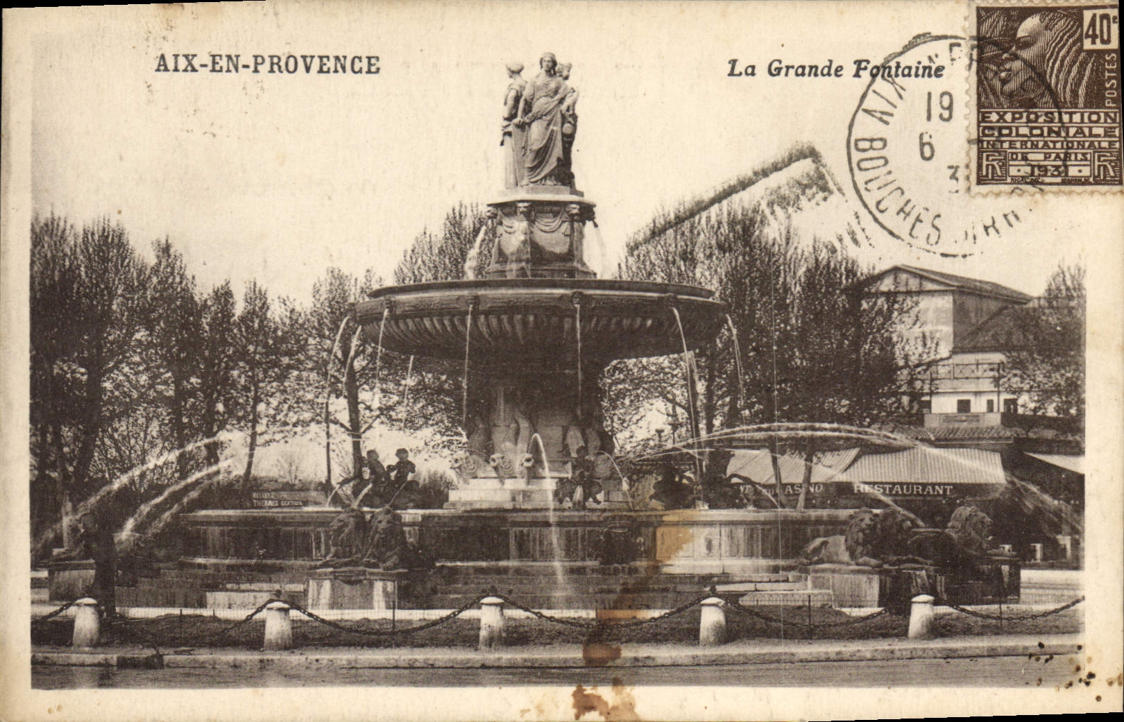 CPA Aix en Provence La Grande Fontaine 