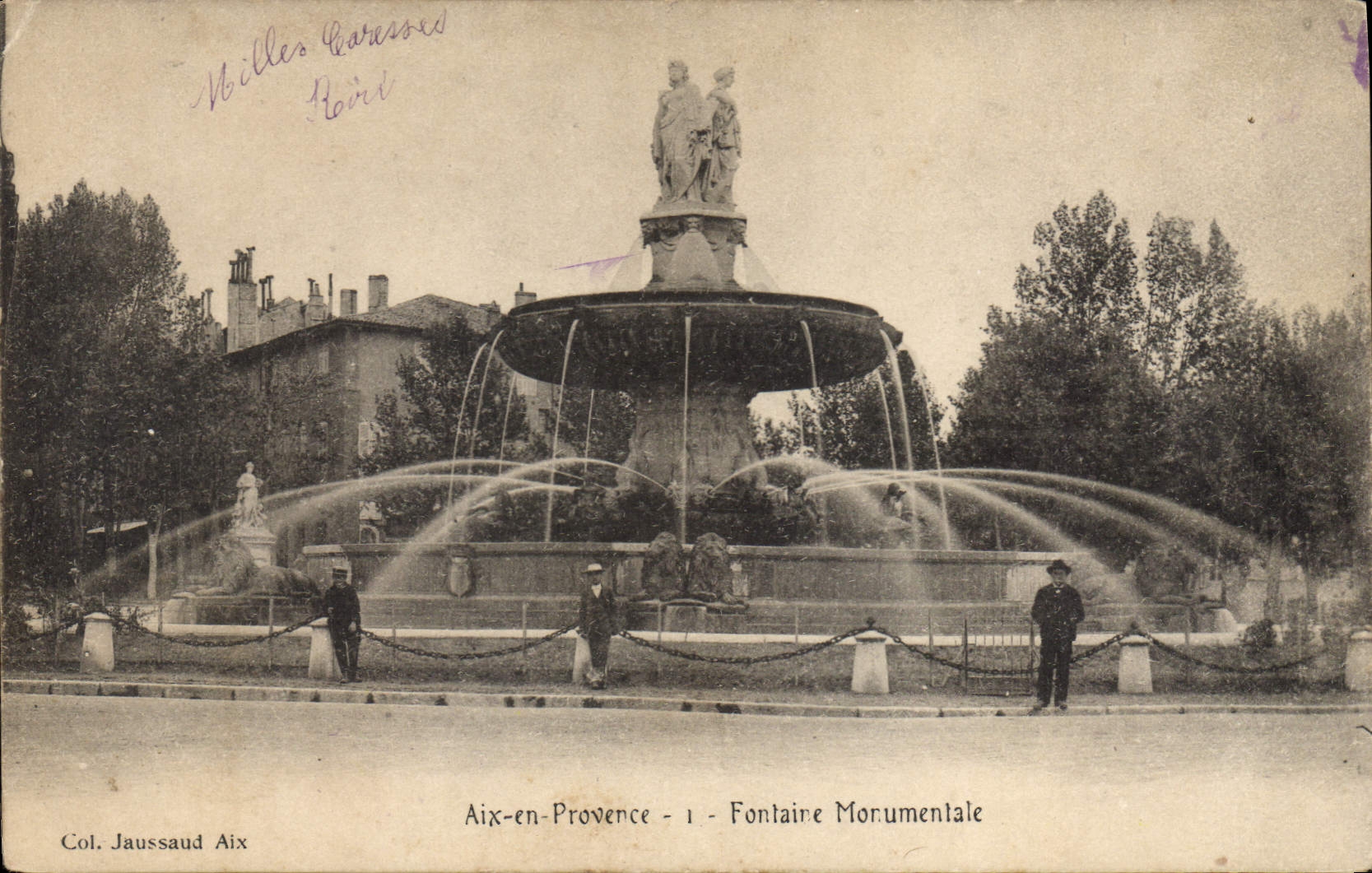 CPA Aix en Provence Fontaine Monumentale 
