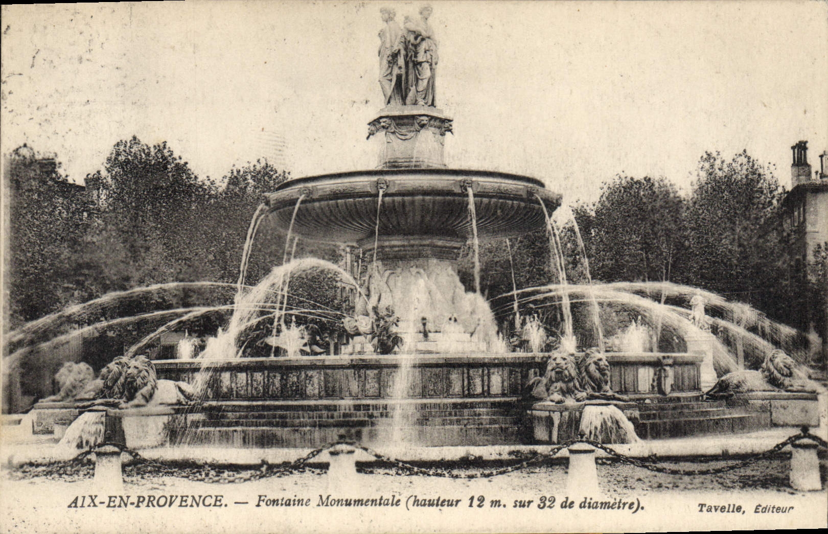 CPA Aix en Provence Fontaine Monumentale 