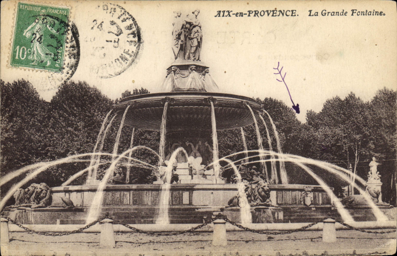 CPA Aix en Provence La Grande Fontaine 