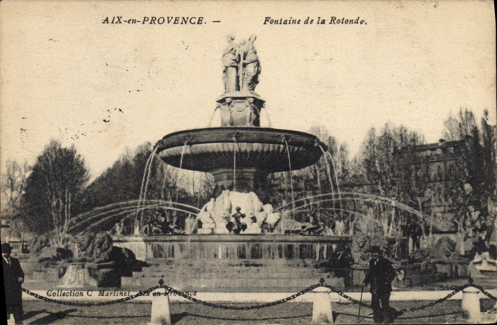 CPA Aix en Provence Fontaine de la Rotonde 