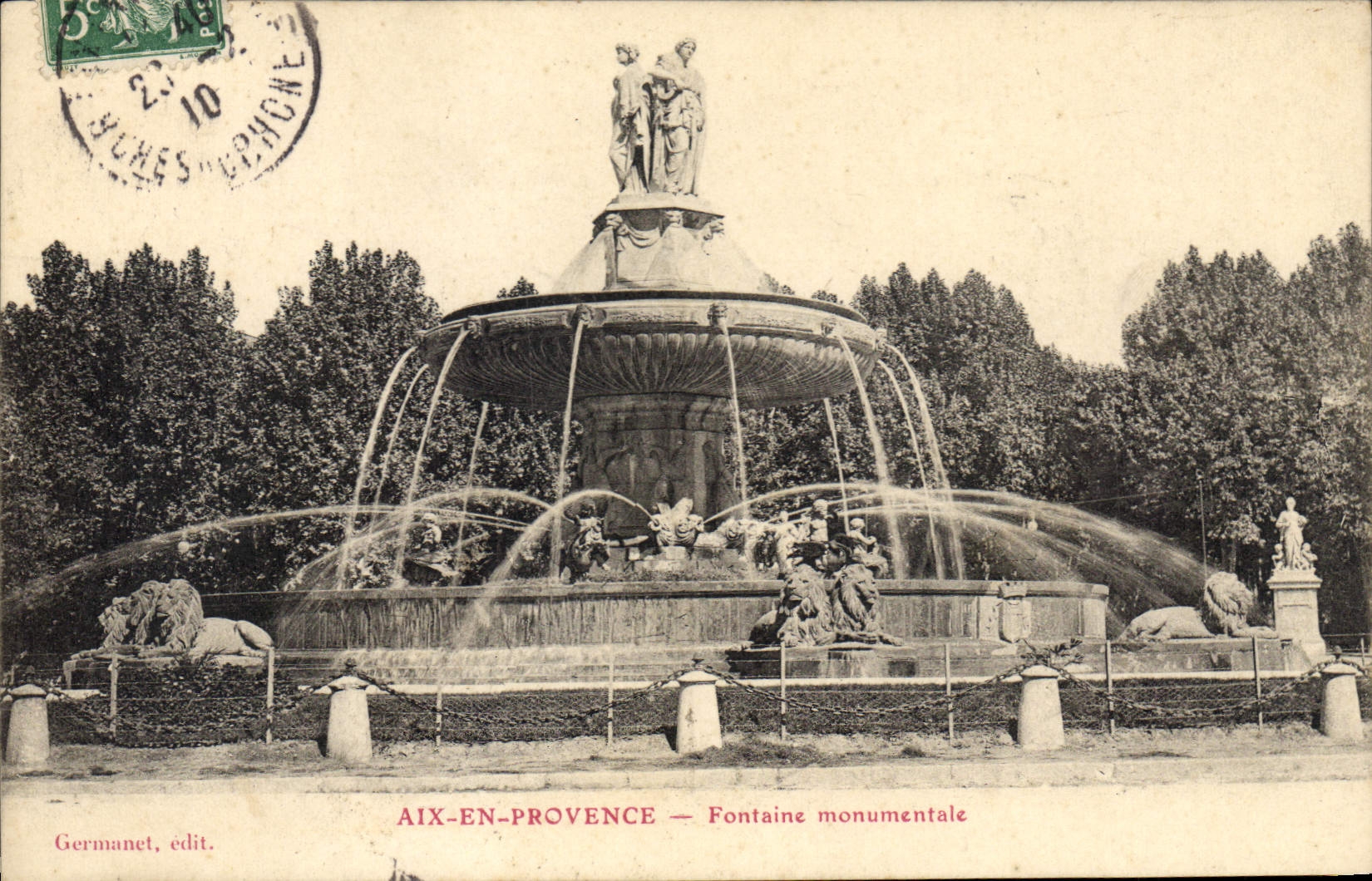 CPA Aix en Provence Fontaine Monumentale 