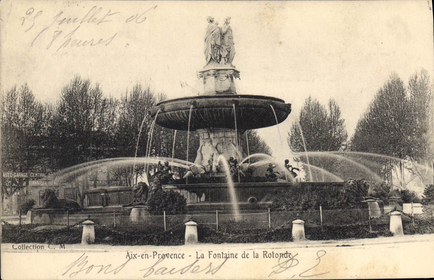 CPA Aix en Provence La Fontaine de la Rotonde