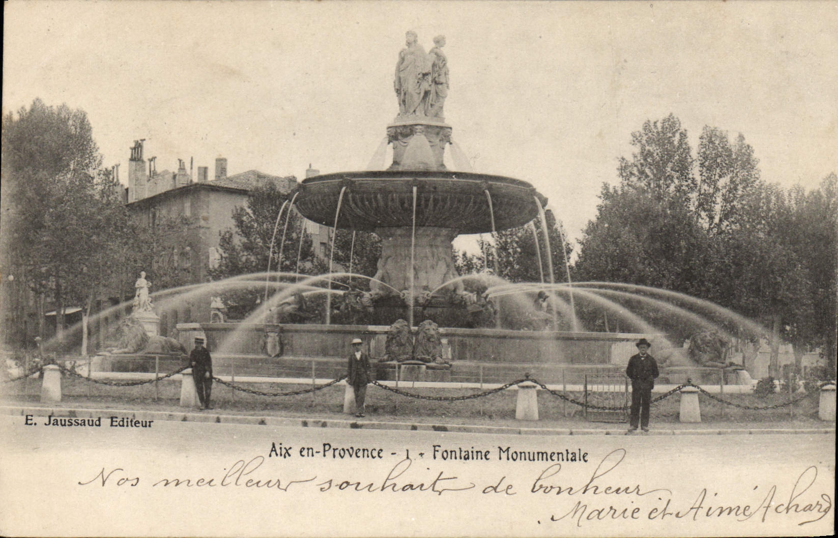 CPA Aix en Provence Fontaine Monumentale 