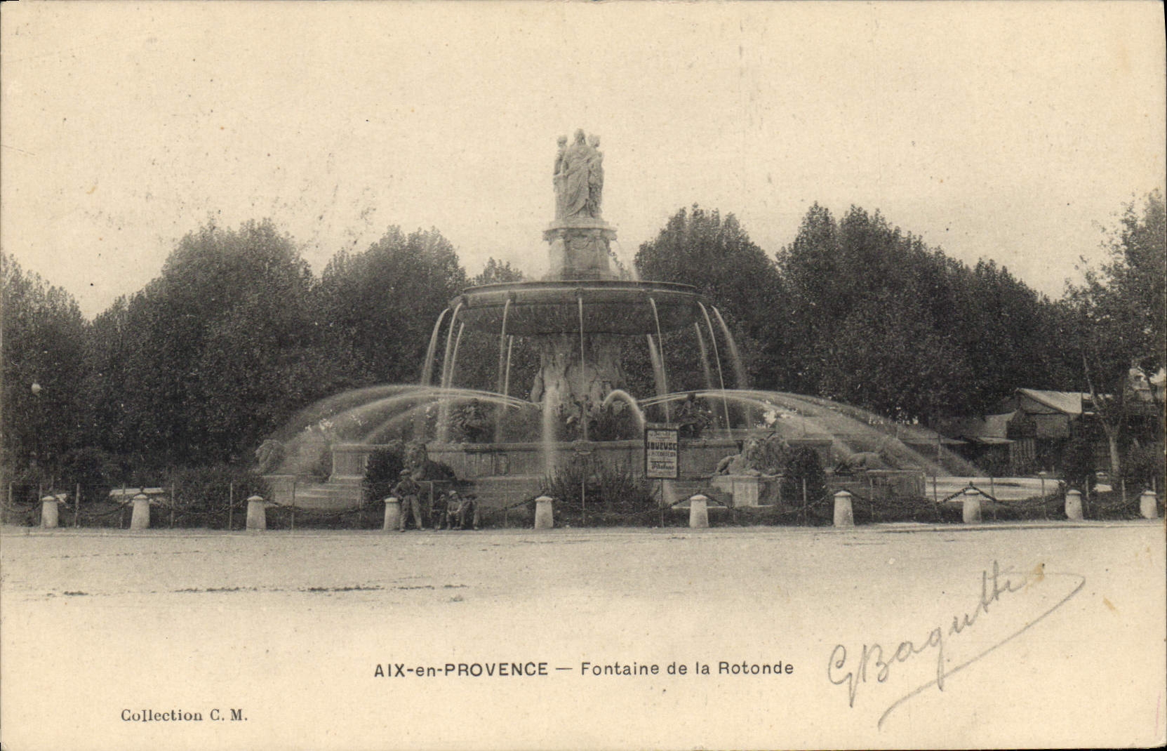 CPA Aix en Provence Fontaine de la Rotonde 
