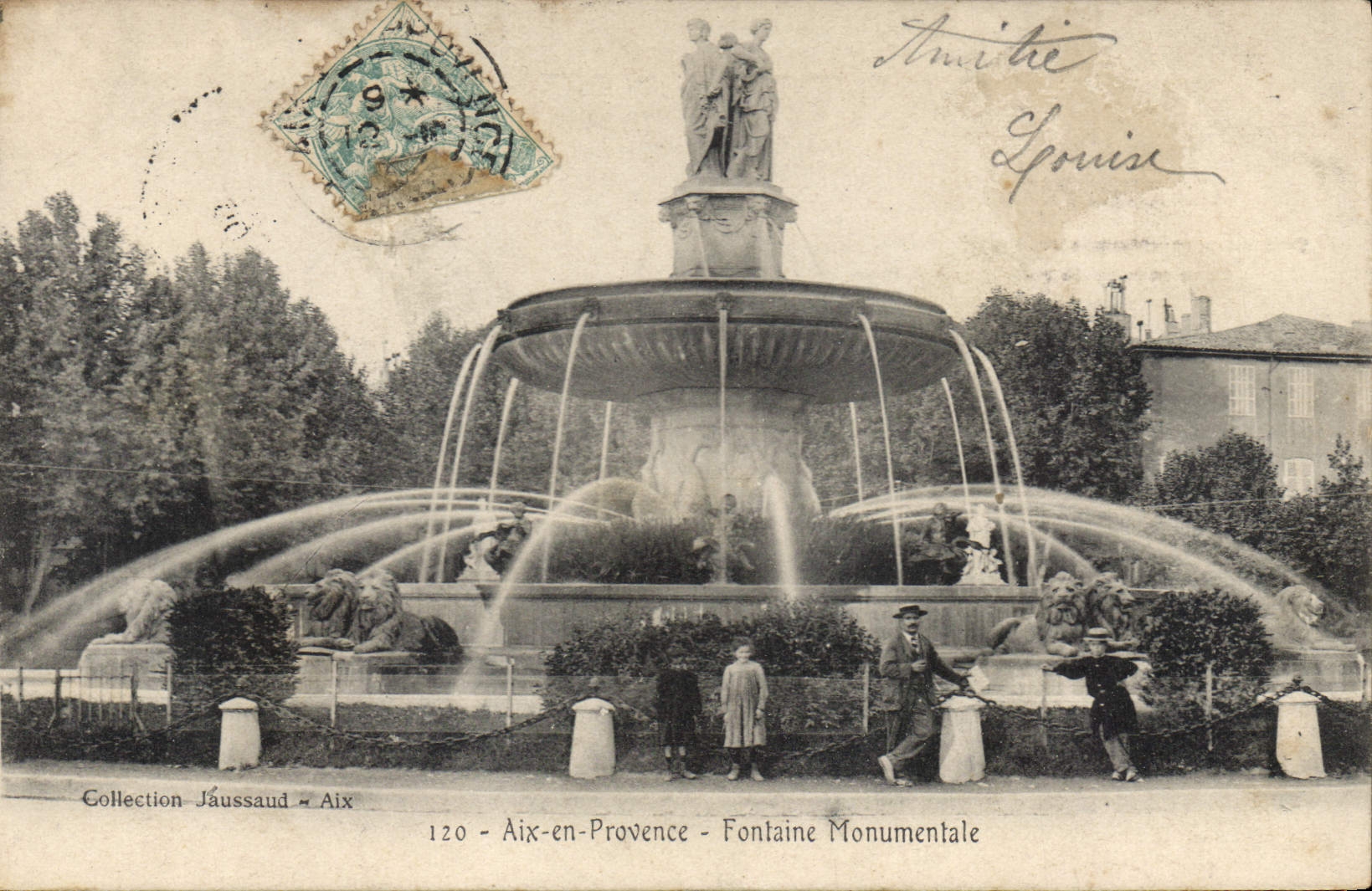 CPA Aix en Provence Fontaine Monumentale 