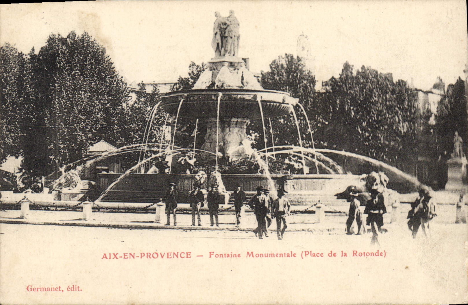 CPA Aix en Provence Fontaine Monumentale Place de la Rotonde 