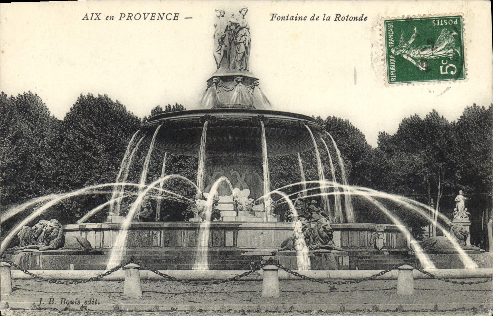 CPA Aix en Provence Fontaine de la Rotonde 