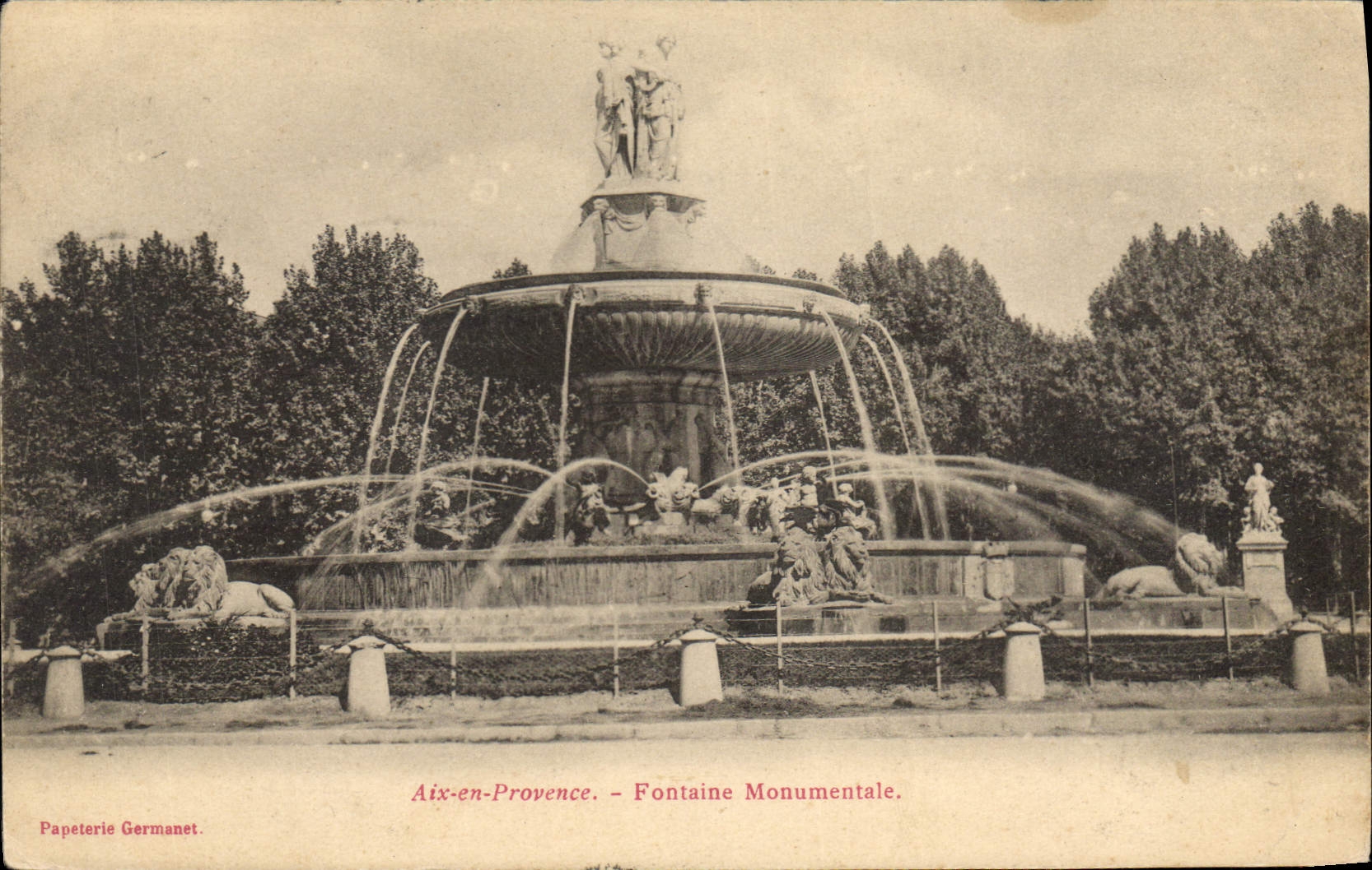 CPA Aix en Provence Fontaine Monumentale 