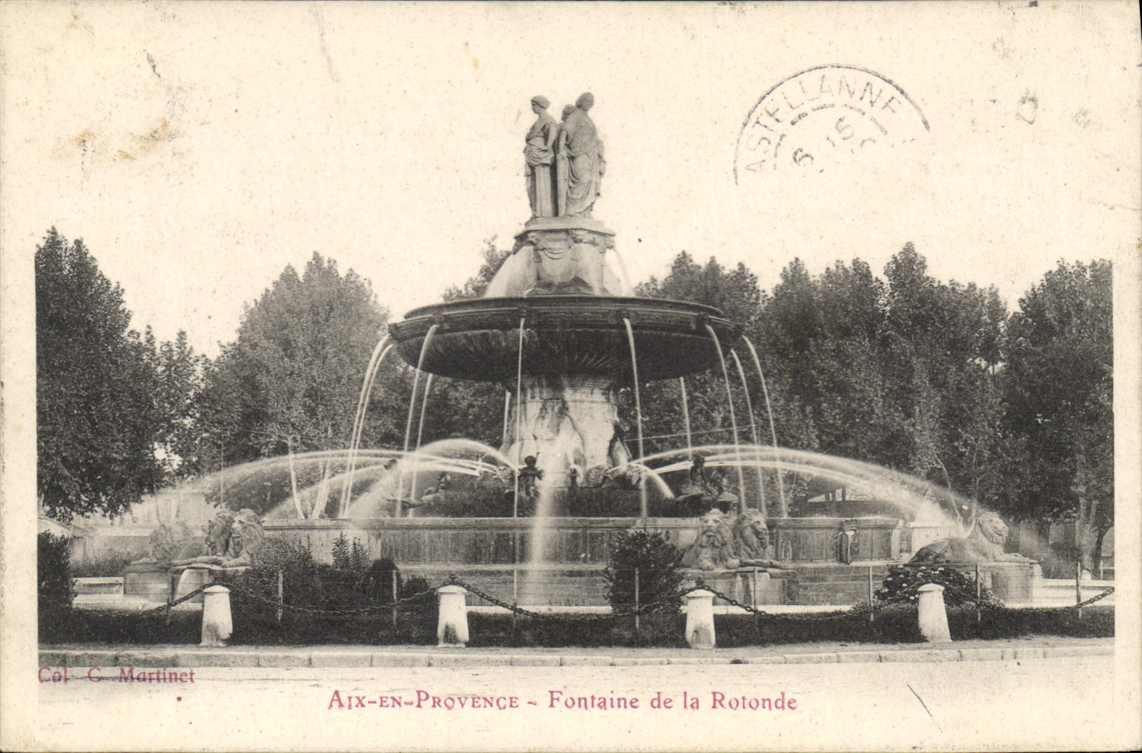 CPA Aix en Provence Fontaine de la Rotonde 