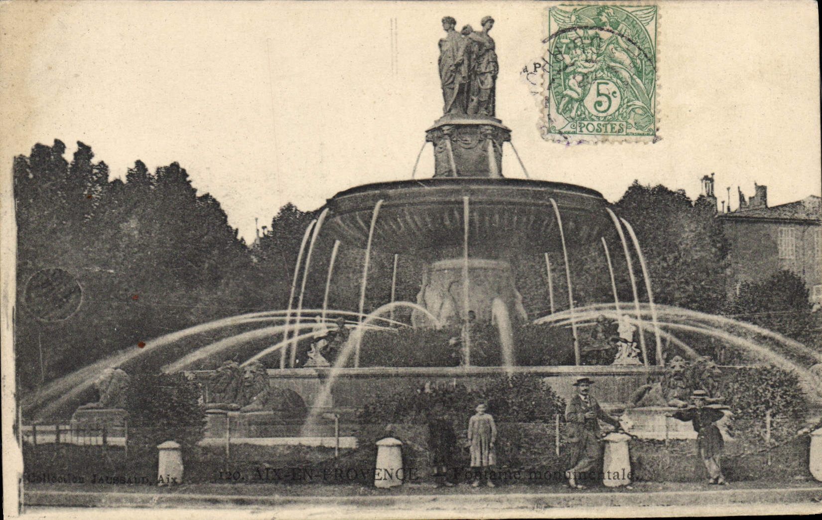 CPA Aix en Provence Fontaine Monumentale 