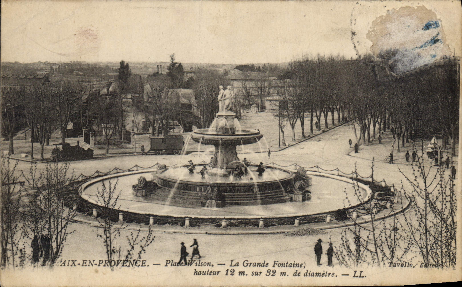 CPA Aix en Provence Place Wilson La Grande Fontaine 