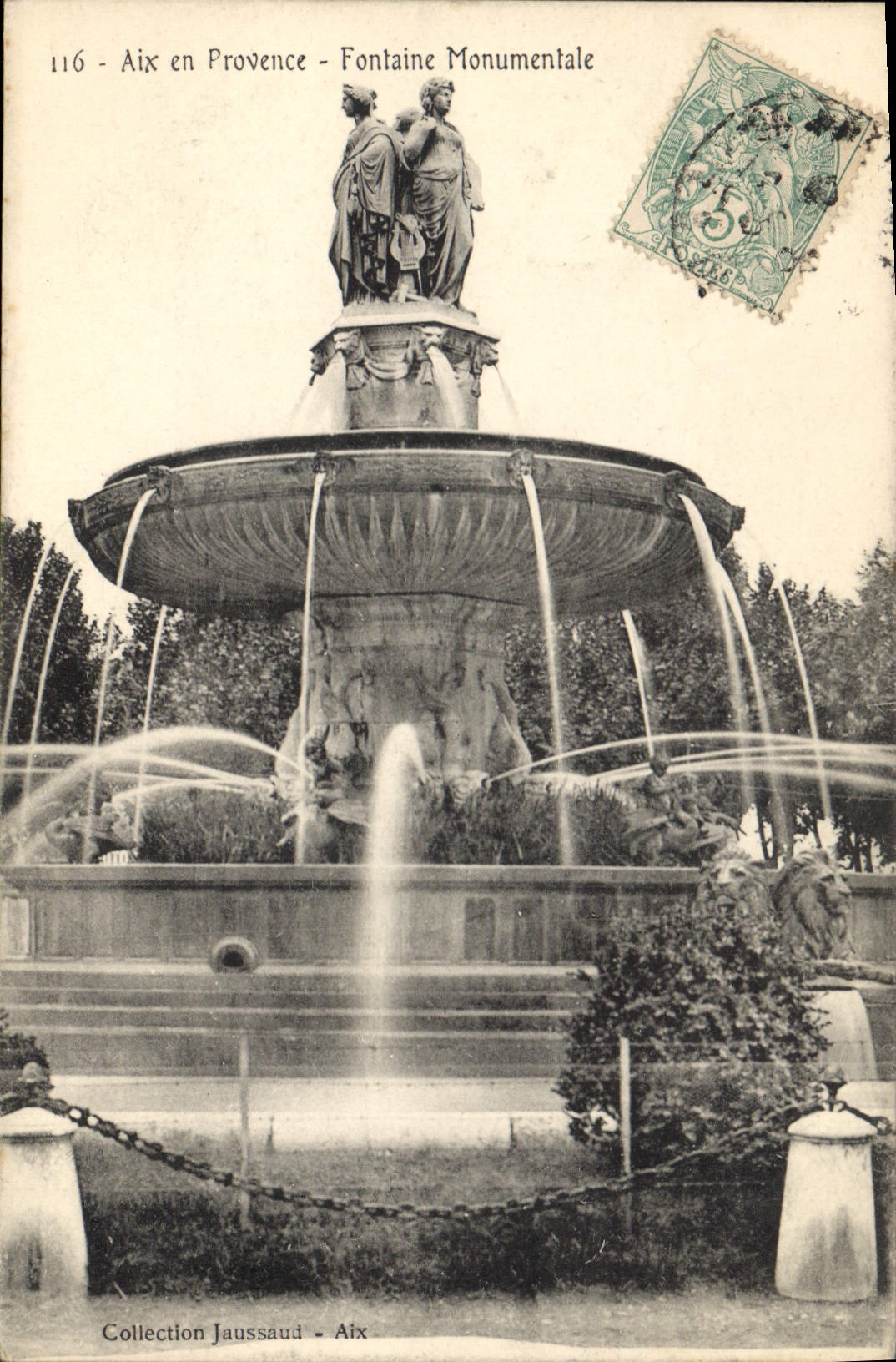 CPA Aix en Provence Fontaine Monumentale 