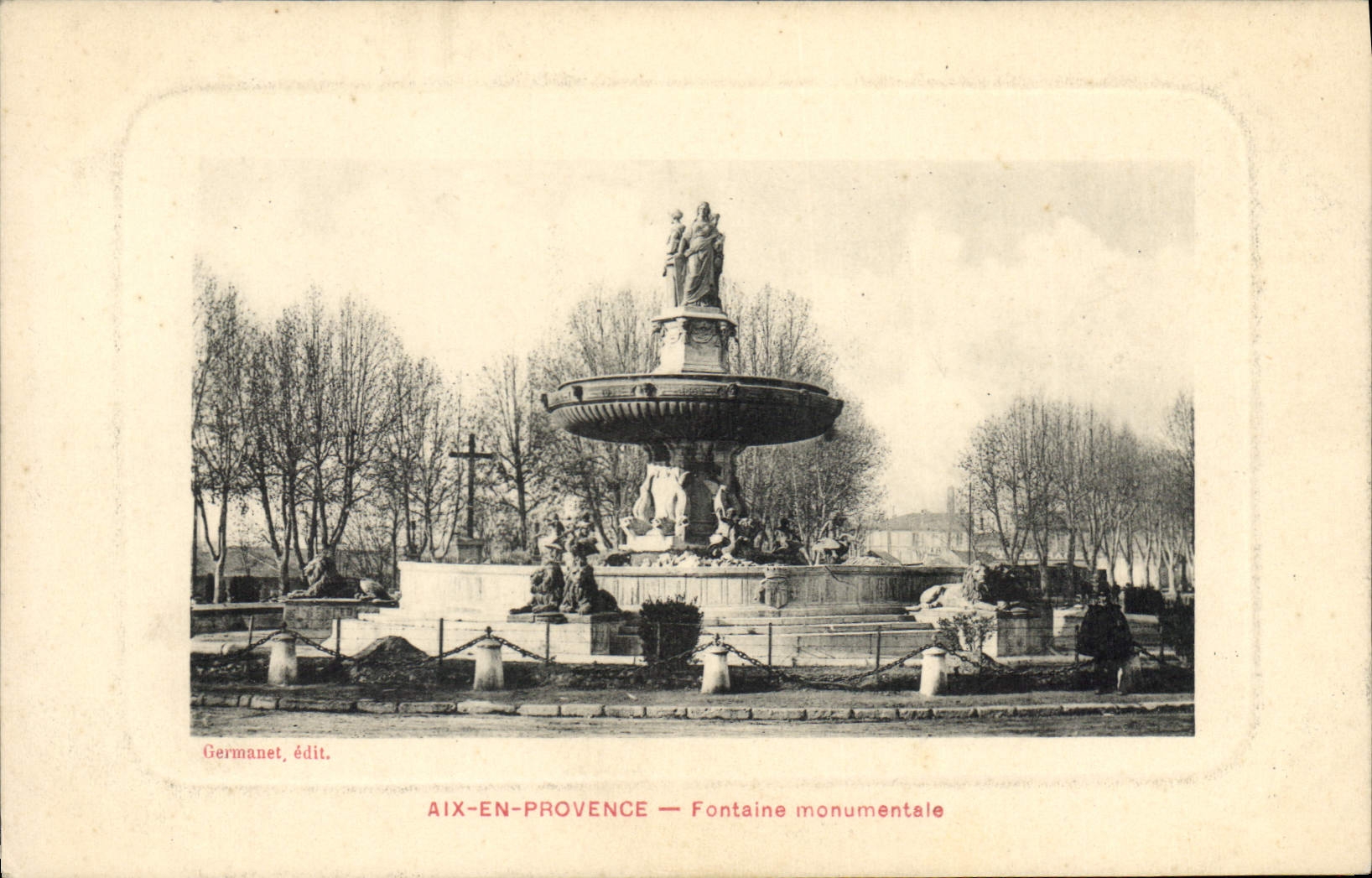 CPA Aix en Provence Fontaine Monumentale 