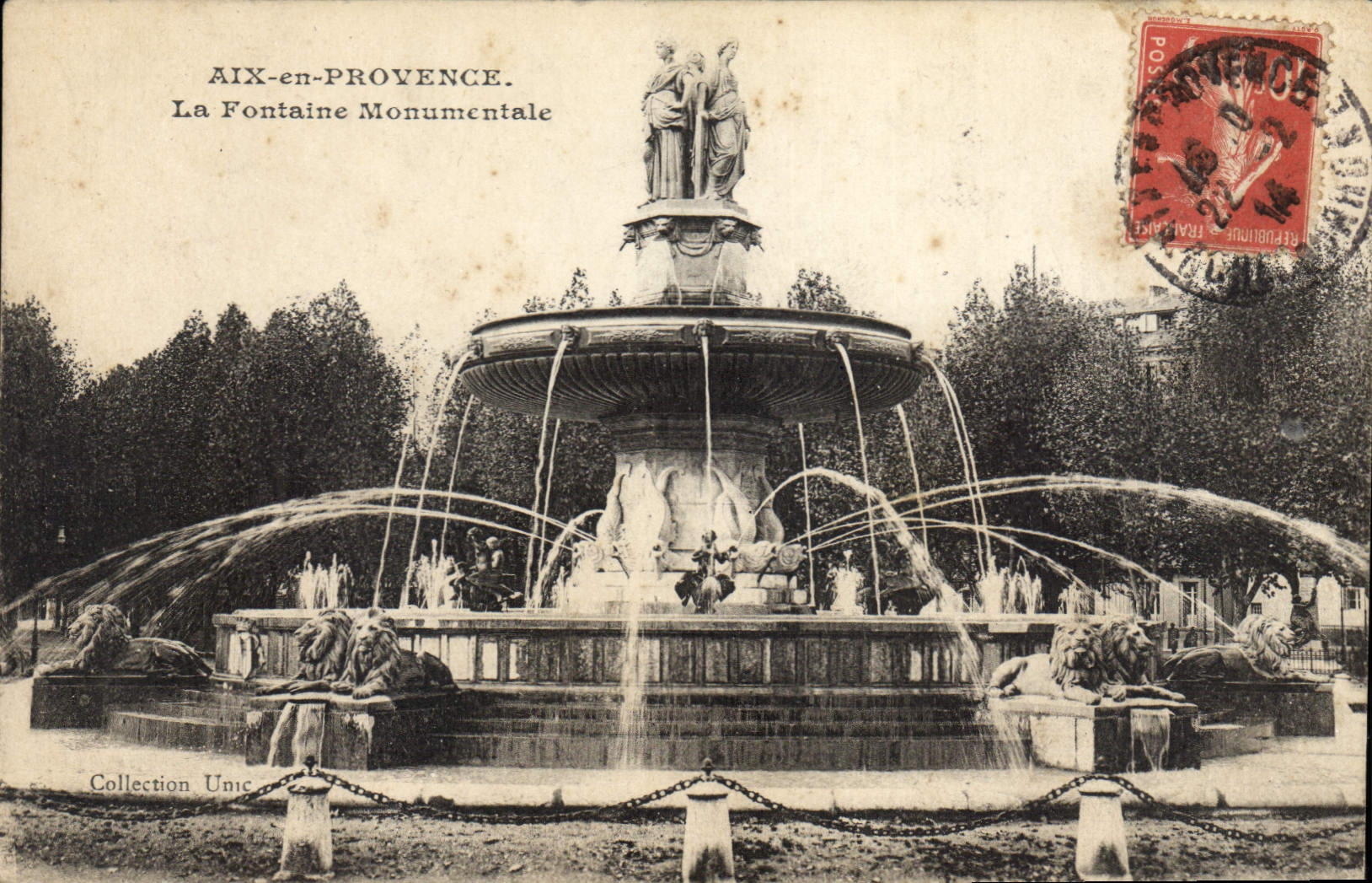 CPA Aix en Provence La Fontaine Monumentale 