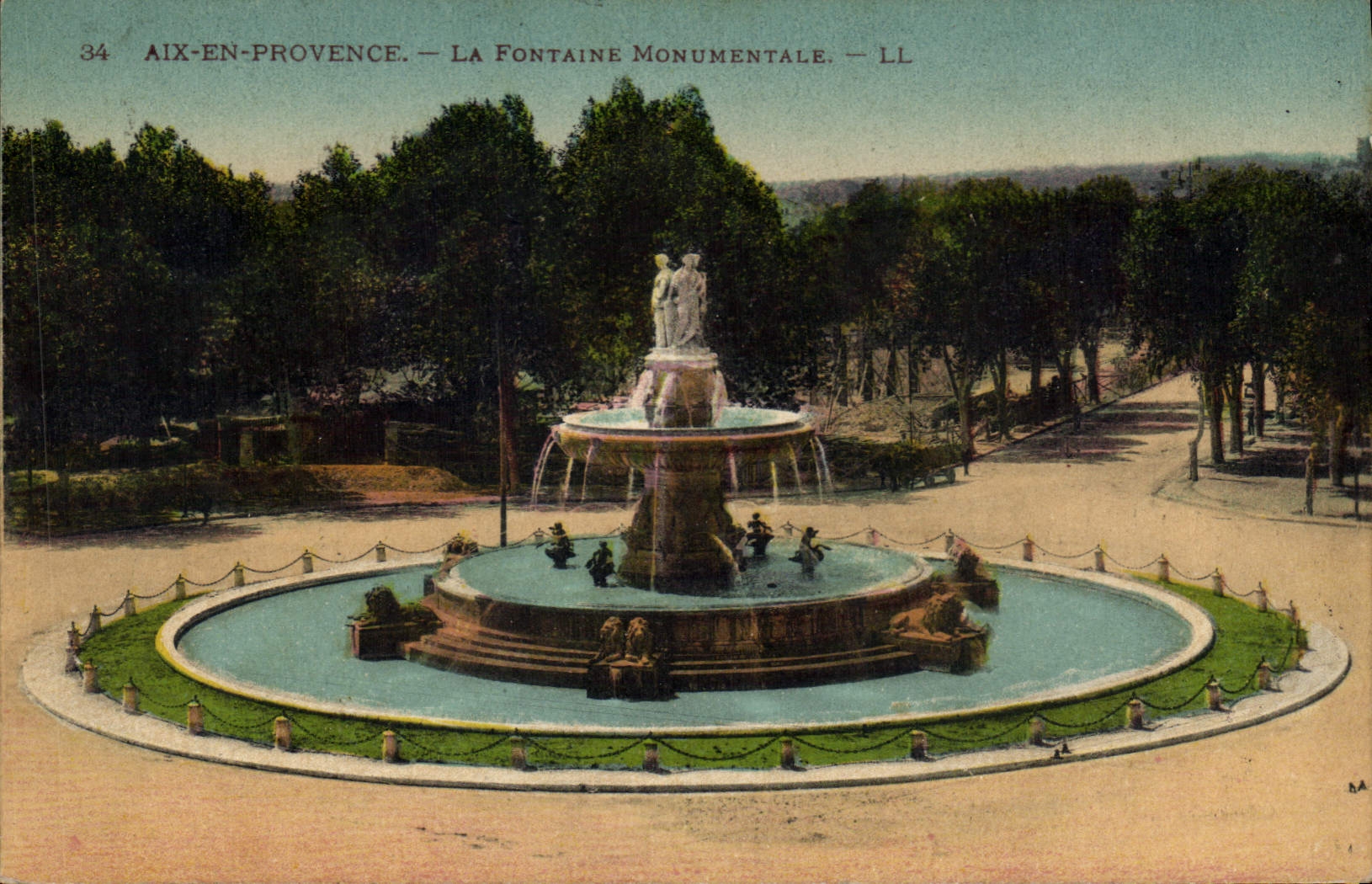 CPA Aix en Provence La Fontaine Monumentale 