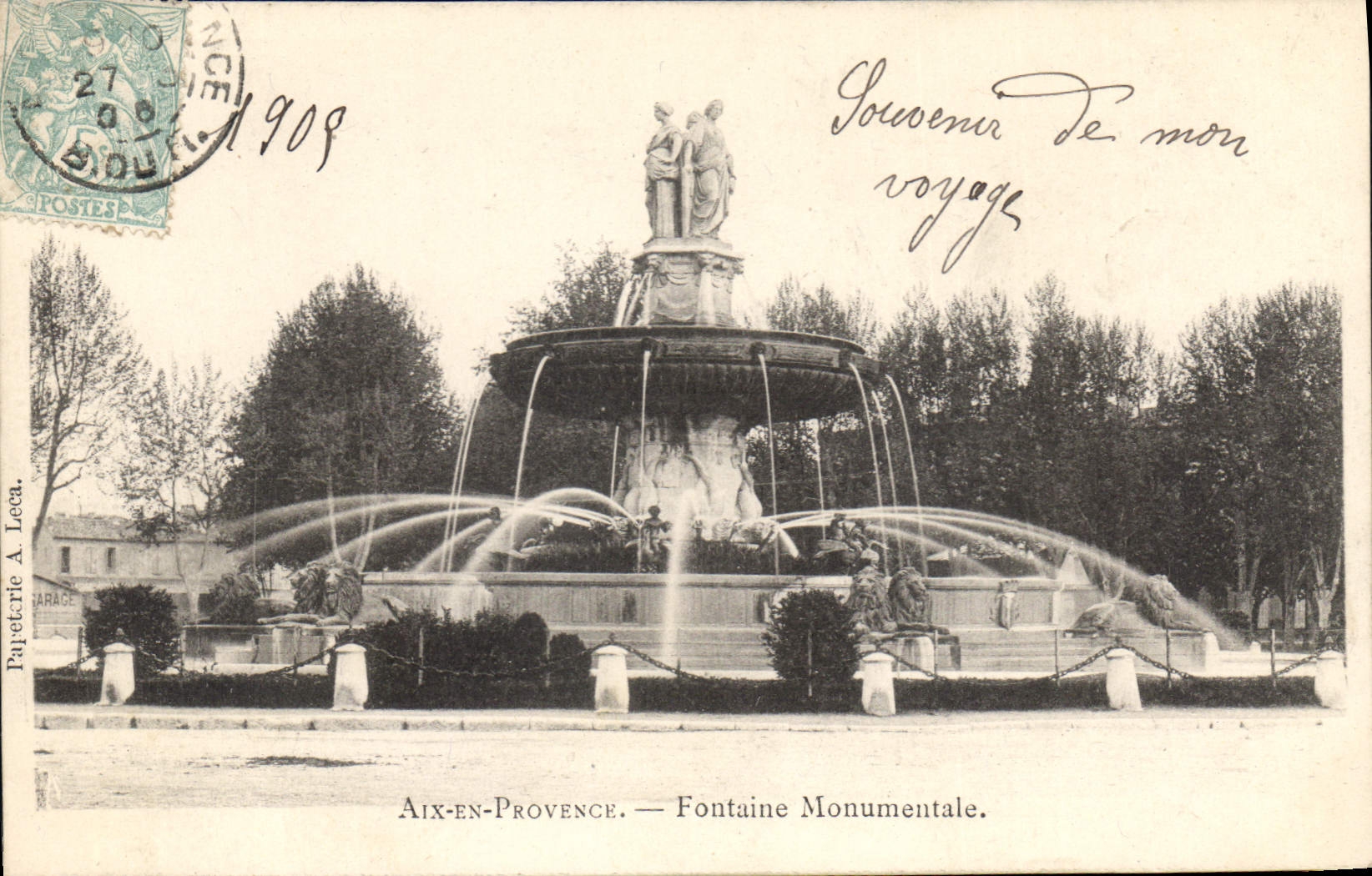 CPA Aix en Provence Fontaine Monumentale 