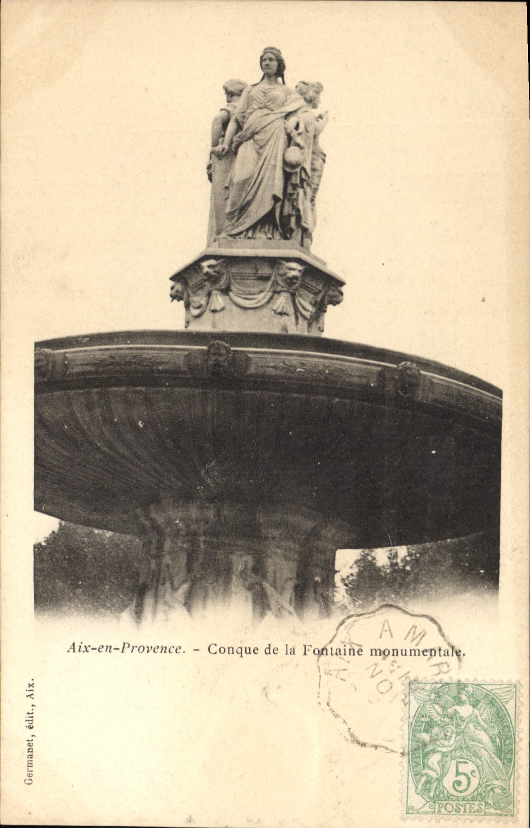 CPA Aix en Provence Conque de la Fontaine Monumentale 